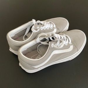 Old Skool Vans! Gray. Women’s size 5. Like new